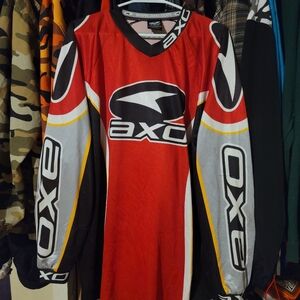 Vintage AXO Red and Gray Racing Jersey
